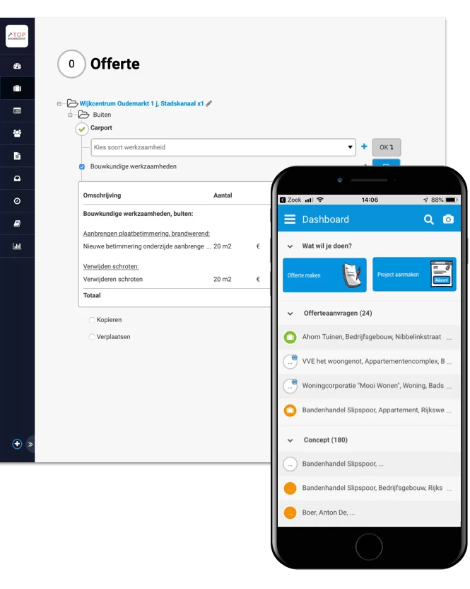 Offerte maken in software